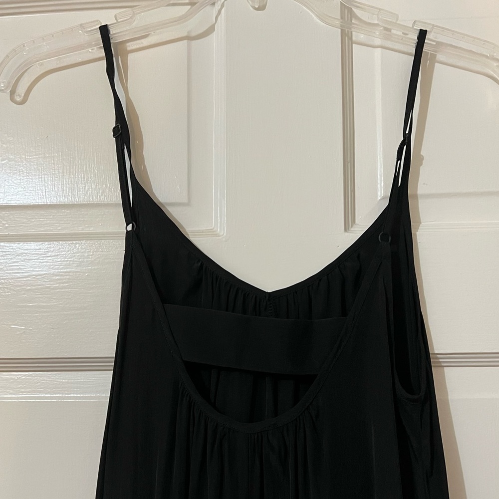 Black High Low spaghetti strap Maxi Dress
